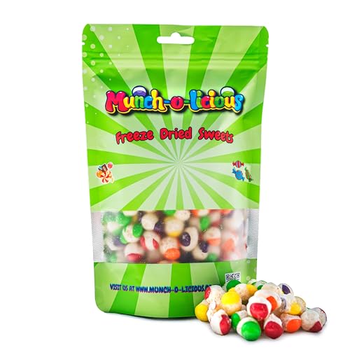 Munch-o-licious gefriergetrocknete Süßigkeiten, 150 g, Candy Original Rainbow, vegane Halal-Knusperbonbons für verbesserten Geschmack, vegane Candy American von Munch-o-licious