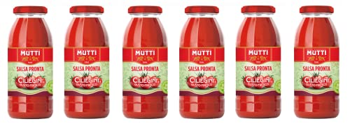 6x Mutti Salsa Pronta Ciliegini Gusto Fresco Fertige Soße Kirschtomate Italienische Tomate Glasflasche 300g von Mutti