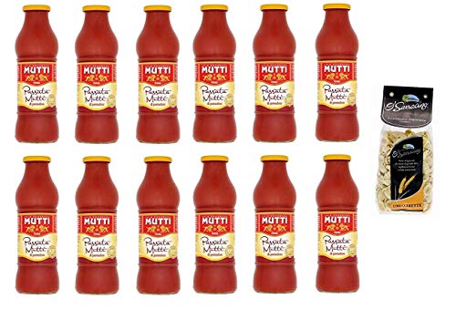 12x Mutti Passata di Pomodoro Tomatenpaste Tomaten sauce 100% Italienisch 700g + O' sarracino Pasta Orecchiette Handwerker von Mutti