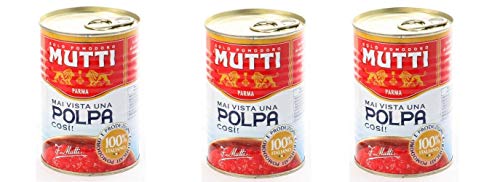 3x Mutti polpa di Pomodoro Tomatenpulpe Tomaten sauce 100% Italienisch 400g von Mutti