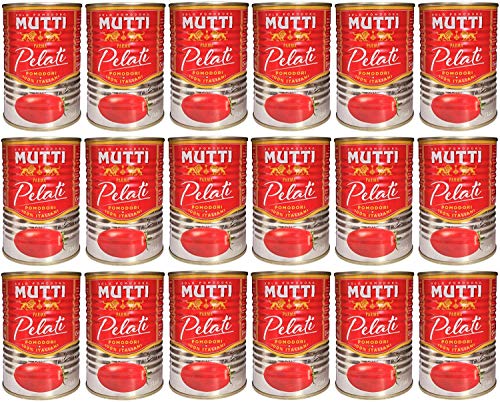 Mutti Pomodori Pelati Pflaume geschälte Tomaten 100% italienisch 18 x 400g von Mutti