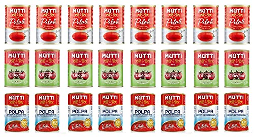 Testpaket Mutti Pomodori bestern geschälte Tomaten sauce aus Italien (24 x 400g) von Mutti