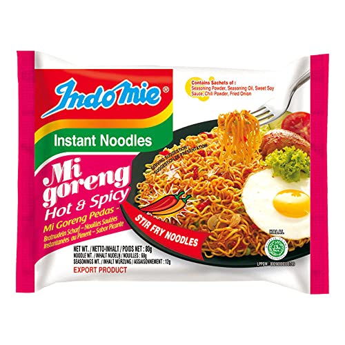 Indomie Noodles Mi Goreng Pedas, 70 g, 3 Stück von My Africa Caribbean