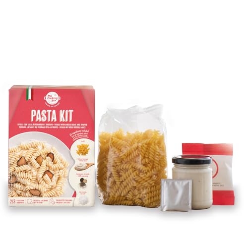 Italienische Kochbox Fusilli mit Käse-Trüffel-Sauce, My Cooking Box, ausgewählte italienische Zutaten, kleine Geschenkidee für Genießer von My Cooking Box