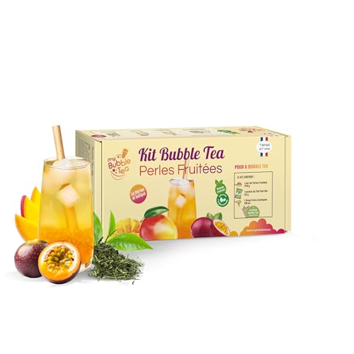 BUBBLE TEA PASSION KIT – 6 BUBBLE TEA – Zuckerrohrstrohhalme inklusive – Vegan und glutenfrei von MyBubbleTea