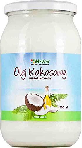 Kaltgepresstes unraffiniertes Kokosöl extra virgin 900ml MyVita von MyVita