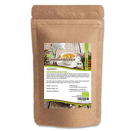 Mynatura Bio Kamillenblüten, getrocknet, ganz, naturbelassen, Kräutertee (1 x 250g) von mynatura