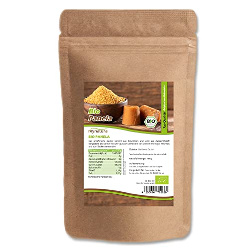 Mynatura Bio Panela I Rohrzucker I Zucker I Süß I Kochen I Backen I Sweet I Sugar I Vegan I Im Beutel (3x 1000g) von mynatura