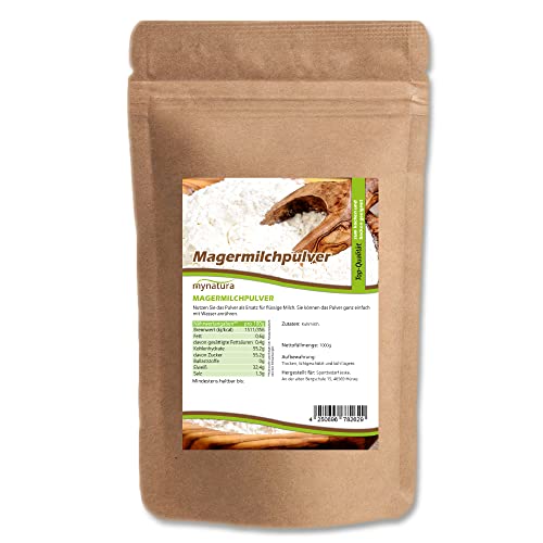 Mynatura Magermilchpulver I Milchpulver I Milk Powder I Eiweiß I Kaffeeweißer I Für Joghurt, Eis und mehr I Milchprodukt I Im Beutel (2x 1000g) von mynatura