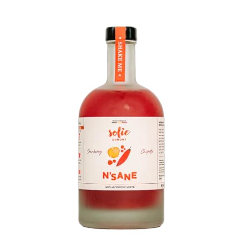 N'SANE Cranberry-Chipotle Alkoholfreie cocktails 500ml - Süß, würzig und herzhaft, Premium Aperitif Alkoholfrei, Zuckerfrei, 100% natürlichen Inhaltsstoffen, Vegan, Perfekt für Partys von N'sane