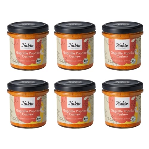 NABIO | Mediterraner Aufstrich Gegrillte Paprika Cashew I vegan I (6 x 135g) von NABIO