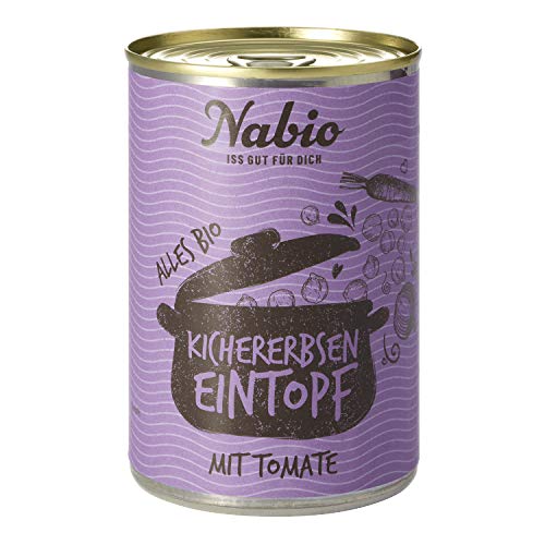 Nabio Bio Kichererbsen Eintopf mit Tomate 4 x 400g - Bio -vegan - von NABIO