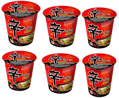 Noodle Noong Shiim Spicy Shin Cup Nudelsuppe 68 g (6er-Pack) NAEM von NAEM