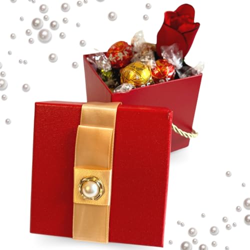 Lindt Lindor Idee Regalo Natale - Scatola Cofanetto Cuore Tinta Unita (11,2 X 5,2cm) + 100gr Cioccolatini Assortiti Lindor (Rosso) von NARAMAKI