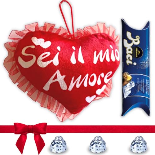 Regalo Anniversario - Scatola Cuore Lindor Al Latte 96gr + Coccarda Colorata - Elegante Confezione Regalo Uomo e Donna (Cuore Coccarda) von NARAMAKI