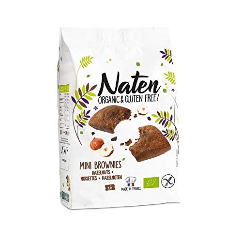 BROWNIES MIT SCHOKOLADE UND HASELNÜSSEN GLUTENFREI BIO 170 g - NATEN von NATEN