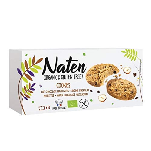 GLUTENFREIE HAFERKEKSE MIT SCHOKOLADE UND HASELNÜSSEN BIO 120 g - NATEN von NATEN