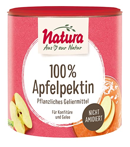 Natura 100% Apfelpektin – 100g – Pflanzliches Geliermittel ohne Zucker aus reinem Pektin – vegan und glutenfrei – Ideal zur Konfitüren- und Marmeladenherstellung von Natura