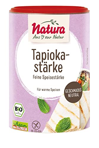Bio Tapiokastärke - 200g - feine Speisestärke, Bindemittel aus der Maniokwurzel, Ersatz von Maistärke, glutenfrei, geschmacksneutral von Natura