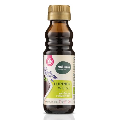 Naturata Bio Lupinen-Würze 100ml | Hergestellt aus 100% deutschen Lupinen | Vegan & Glutenfrei | Natürlich fermentiert & Alternative für Soja | Vielseitige Würze für Suppen, Soßen & Dressings von NATURATA mehr als bio