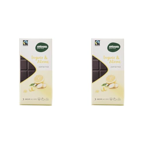 Naturata Chocolat Halbbitter Ingwer-Zitrone - Bio - 100g (Packung mit 2) von NATURATA mehr als bio