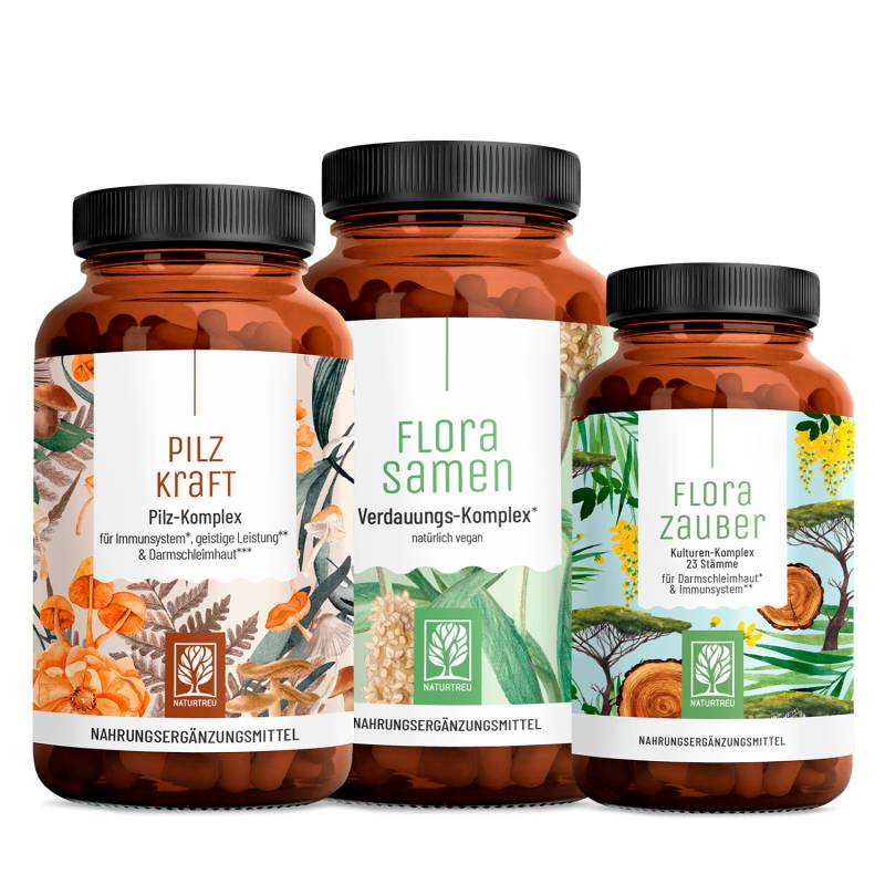 Flora Balance-Paket: Florasamen, Florazauber & Pilzkraft von NATURTREU