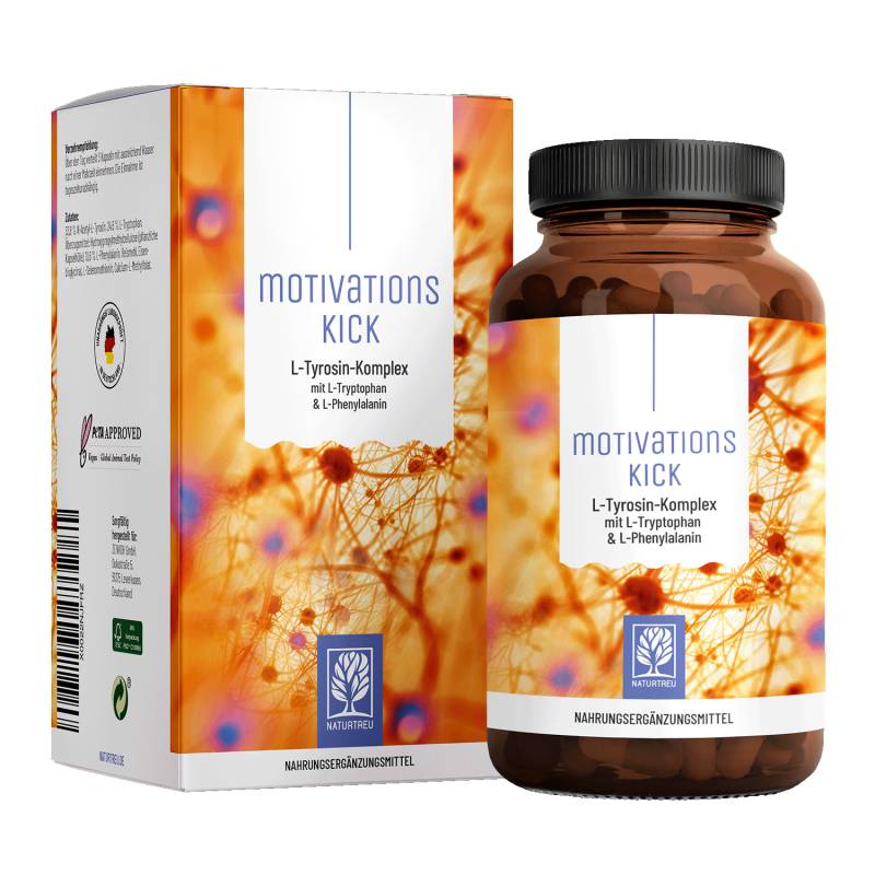 Motivationskick: L-Tyrosin-Komplex mit L-Tryptophan & L-Phenylalanin von NATURTREU