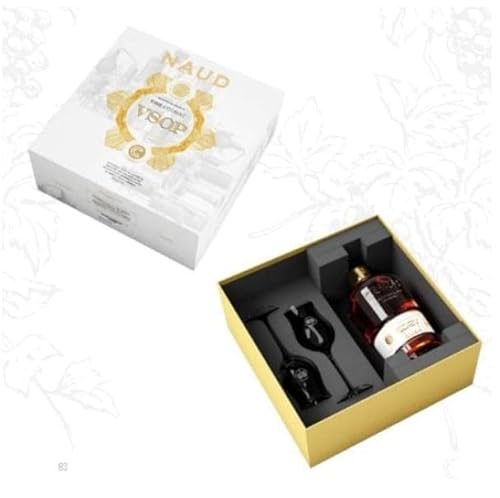 NAUD FEINER COGNAC VSOP GESCHENKBOX MIT ZWEI GLÄSERN 70 CL von NAUD