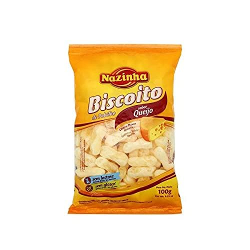 NAZINHA Maniok-Chips mit Käsegeschmack - Biscoito de Polvilho Sabor Queijo, 70g von NAZINHA