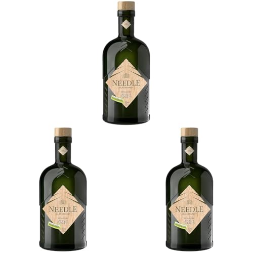 Needle Black Forest Distilled Dry Gin - der Gin aus dem Schwarzwald (alc. 40% vol) - 1 x 0,5l (Packung mit 3) von NEEDLE