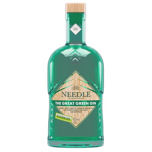 Needle The Great Green Gin - der Frische aus dem Schwarzwald | Needle Gin mit Limette, Minze und Basilikum (alc. 40% vol) | 1 x 0,5l von NEEDLE