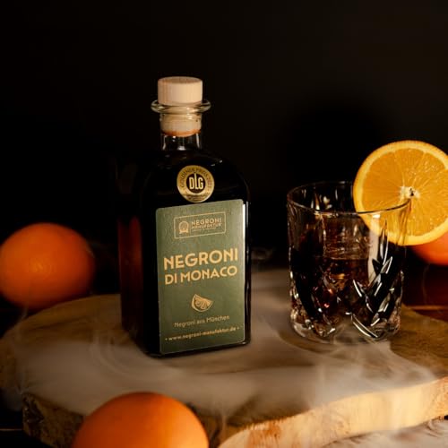 Negroni di Monaco - trinkfertiger italienischer Cocktail - Aperitif - holzfassgereift - aus München Giesing von NEGRONI MANUFAKTUR VEREDELT IM HOLZFASS