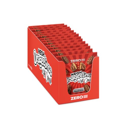 NEOH Drageelinos Schokoladenkekse von RAF Camora | KEIN Zuckerzusatz & frei von Palmöl | 1g Zucker & 100 kcal pro Portion | Keto-freundlich, Low-Carb, ballaststoffreich | 16 Pack von NEOH