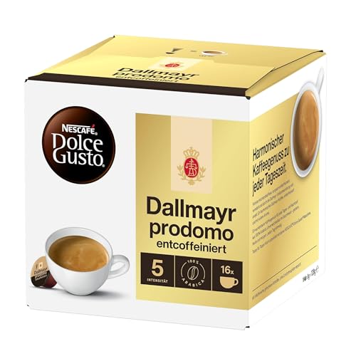 NESCAFÉ DOLCE GUSTO DALLMAYR prodomo entcoffeiniert Kaffeekapseln 1er Pack (1 x 16 Portionen) von NESCAFÉ DOLCE GUSTO