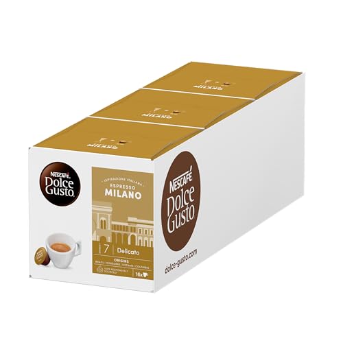 NESCAFÉ DOLCE GUSTO Inspirazione Italiana Espresso Milano Kaffeekapseln 3er Pack (3 x 16 Portionen) von NESCAFÉ DOLCE GUSTO