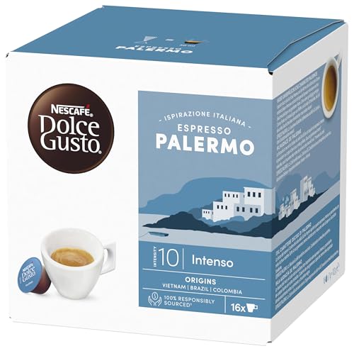 NESCAFÉ DOLCE GUSTO Inspirazione Italiana Espresso Palermo Kaffeekapseln 1er Pack (1 x 16 Portionen) von NESCAFÉ DOLCE GUSTO