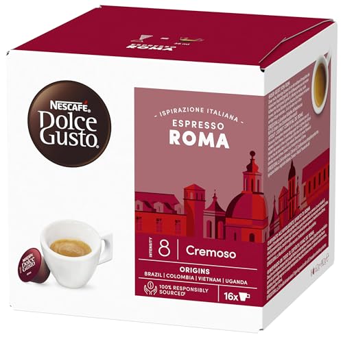 NESCAFÉ DOLCE GUSTO Inspirazione Italiana Espresso Roma Kaffeekapseln 1er Pack (1 x 16 Portionen) von NESCAFÉ DOLCE GUSTO