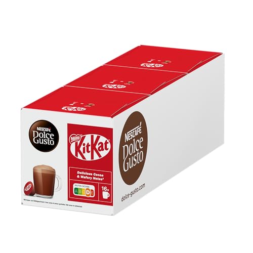 NESCAFÉ DOLCE GUSTO KITKAT Heißer Kakao Kakaokapseln 3er Pack (3 x 16 Portionen) von NESCAFÉ DOLCE GUSTO