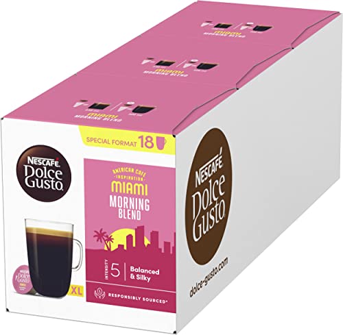 NESCAFÉ DOLCE GUSTO American Café Inspiration Miami Morning Blend Kaffeekapseln 3er Pack (3 x 18 Portionen) von NESCAFÉ DOLCE GUSTO