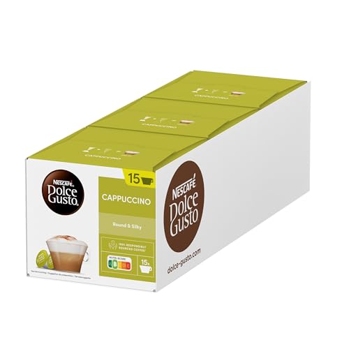 NESCAFÉ DOLCE GUSTO Cappuccino Kaffeekapseln 3er Vorratspack (3 x 15 Portionen) von NESCAFÉ DOLCE GUSTO