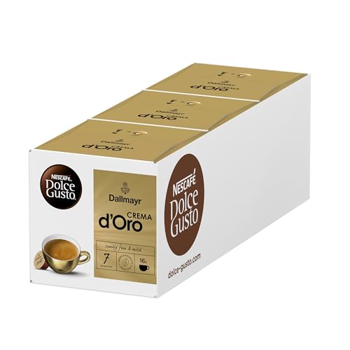 NESCAFÉ DOLCE GUSTO DALLMAYR Crema d'Oro Kaffeekapseln 3er Pack (3 x 16 Portionen) von NESCAFÉ DOLCE GUSTO