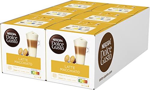 NESCAFÉ DOLCE GUSTO Latte Macchiato Kaffeekapseln 6er Pack (6 x 8 Portionen) von NESCAFÉ DOLCE GUSTO