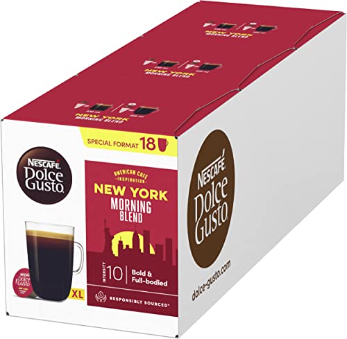 NESCAFÉ DOLCE GUSTO American Café Inspiration New York Morning Blend Kaffeekapseln 3er Pack (3 x 18 Portionen) von NESCAFÉ DOLCE GUSTO