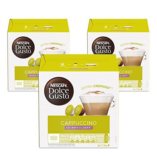 Nescafé Dolce Gusto Cappuccino-Dünne 16 Kapseln Packung Von 3 Gesamt 48 Kapseln 24 Portionen von NESCAFÉ DOLCE GUSTO