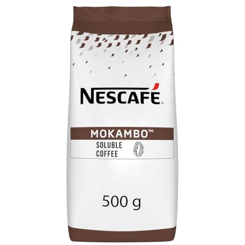 NESCAFÉ Mokambo, löslicher Kaffee mit Rainforest-Alliance-Gütesiegel, 1er Pack (1 x 500g Beutel) von NESCAFÉ