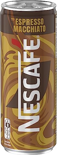 NESCAFÉ Ready-to-drink Typ Espresso Macchiato, trinkfertiger Iced Espresso Macchiato in der Dose für unterwegs, koffeinhaltig, 1er Pack (1 x 250ml) von NESCAFÉ