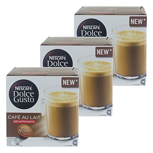 Nescafé Dolce Gusto Café au Lait Decaffeinato, Kaffee, Milch, 3 x 16 Kapseln von NESCAFÉ