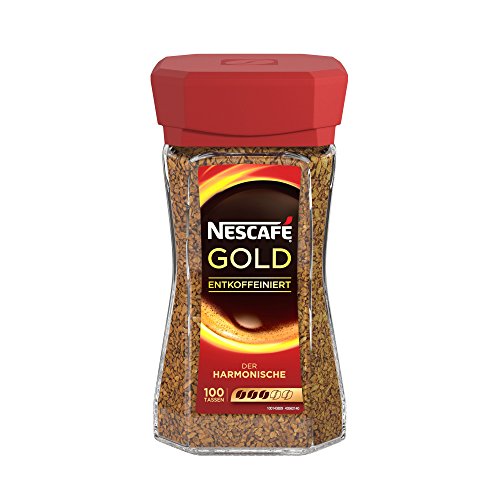 Nescafé Gold Entkoffeiniert Löslicher Kaffee Glas, 200 g von Nescafé