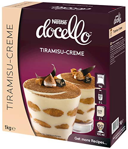 Nestlé docello Tiramisu Creme, Dessertpulver, Vegetarisch, 1er Pack (1 x 1kg) von NESTLE PROFESSIONAL