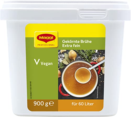 MAGGI Professional Gekörnte Brühe Extra fein, vegan, sofort löslich, Ergiebigkeit 60L, 1er Pack (1 x 900g GastroBox) von NESTLE PROFESSIONAL